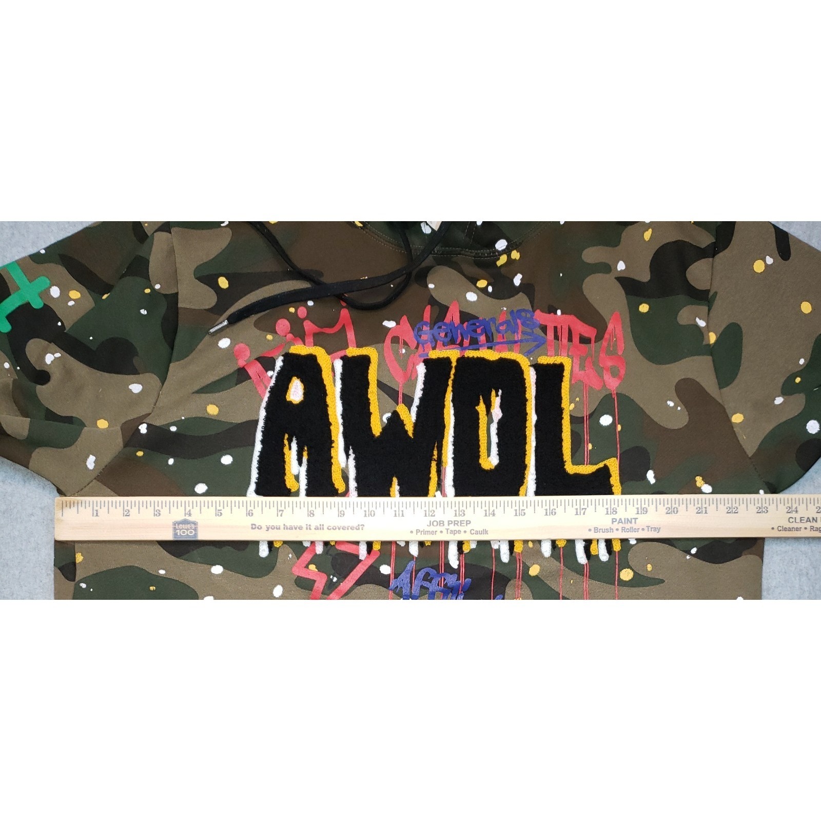 Fwrd Denim Co. Camo Awol Sweatpants & Hoodie Mens Xl Splatter Grunge Street Wear — image 6 of 8